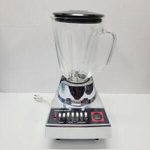 Vintage Chrome Hamilton Beach 10 Speed Blender 40 oz Glass Model 609-4 TESTED